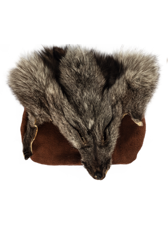 Felltasche Graufuchs braunes Leder Front